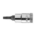 Gedore Screwdriver Bit Socket, 1/4", Torx T27, Finish: Chrome Plated, Gun-Metal ITX 20 T27